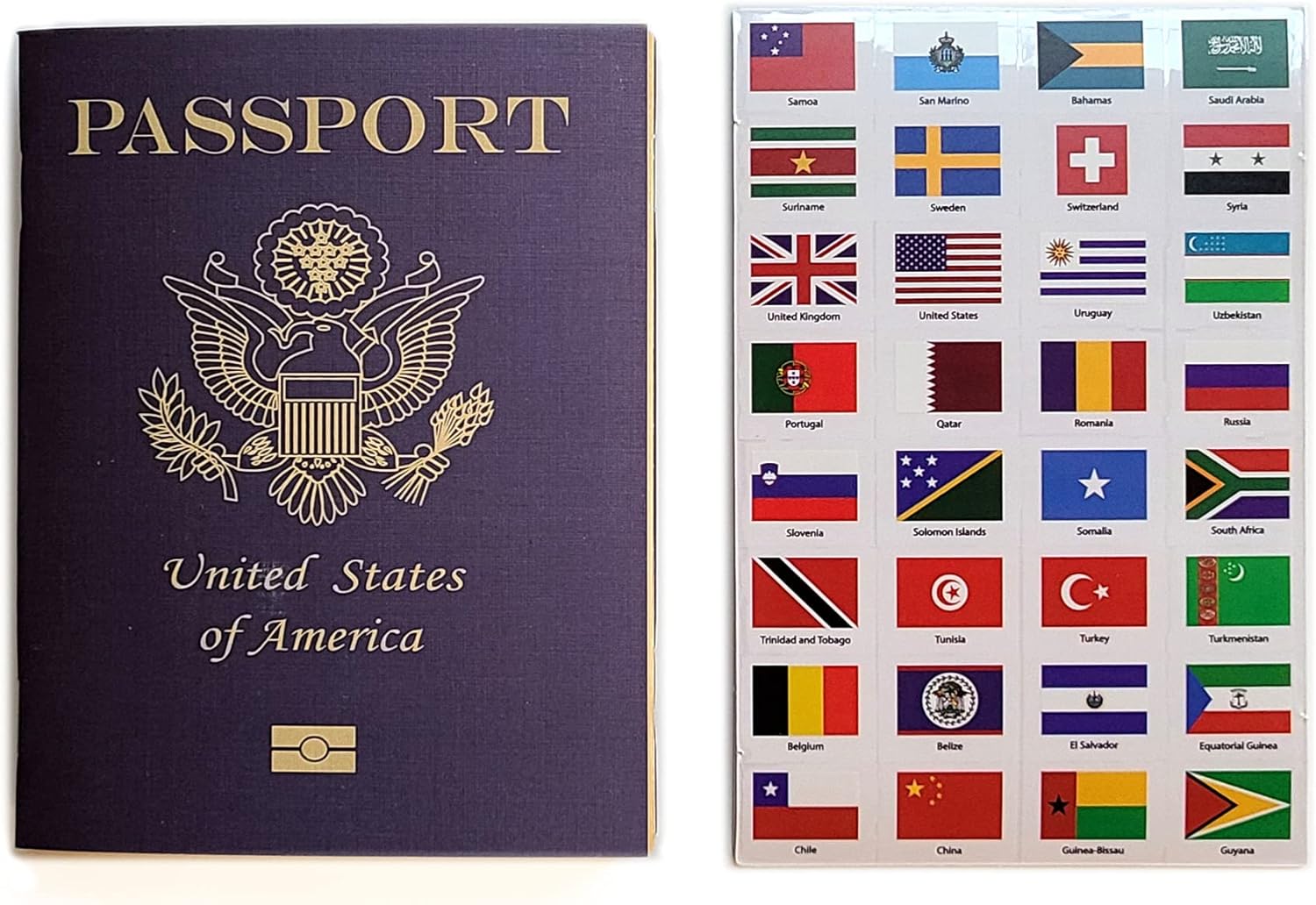 Amazon パスポート リトルパスポート トラベラーズノート トラベルステッカーワールドフラッグセット ごっこ遊び パーティーの記念品 飛行機のおもちゃ ジャーナルノート 地理学 教室社会学習 日記帳 文房具 オフィス用品