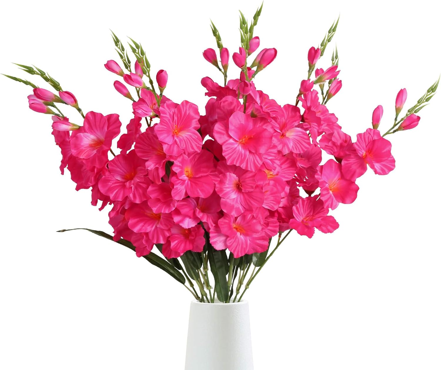 IPOPU 10PCS Gladiolus Artificial Flowers Bulk 30.3in