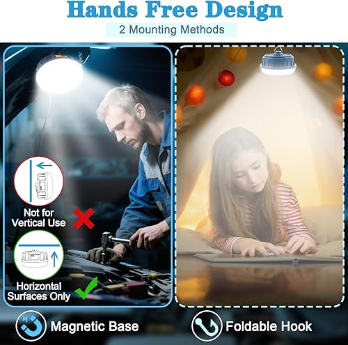 Miniatura 3 de Linterna LED colgante para camping, esenciales recargables, 200 W, luces de tienda de campaña para exteriores, decoración de camping, 4000 lúmenes,