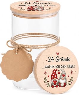 Adventskalender für Paare - Kleine Vorratsgläser als Weihnachtsgeschenke