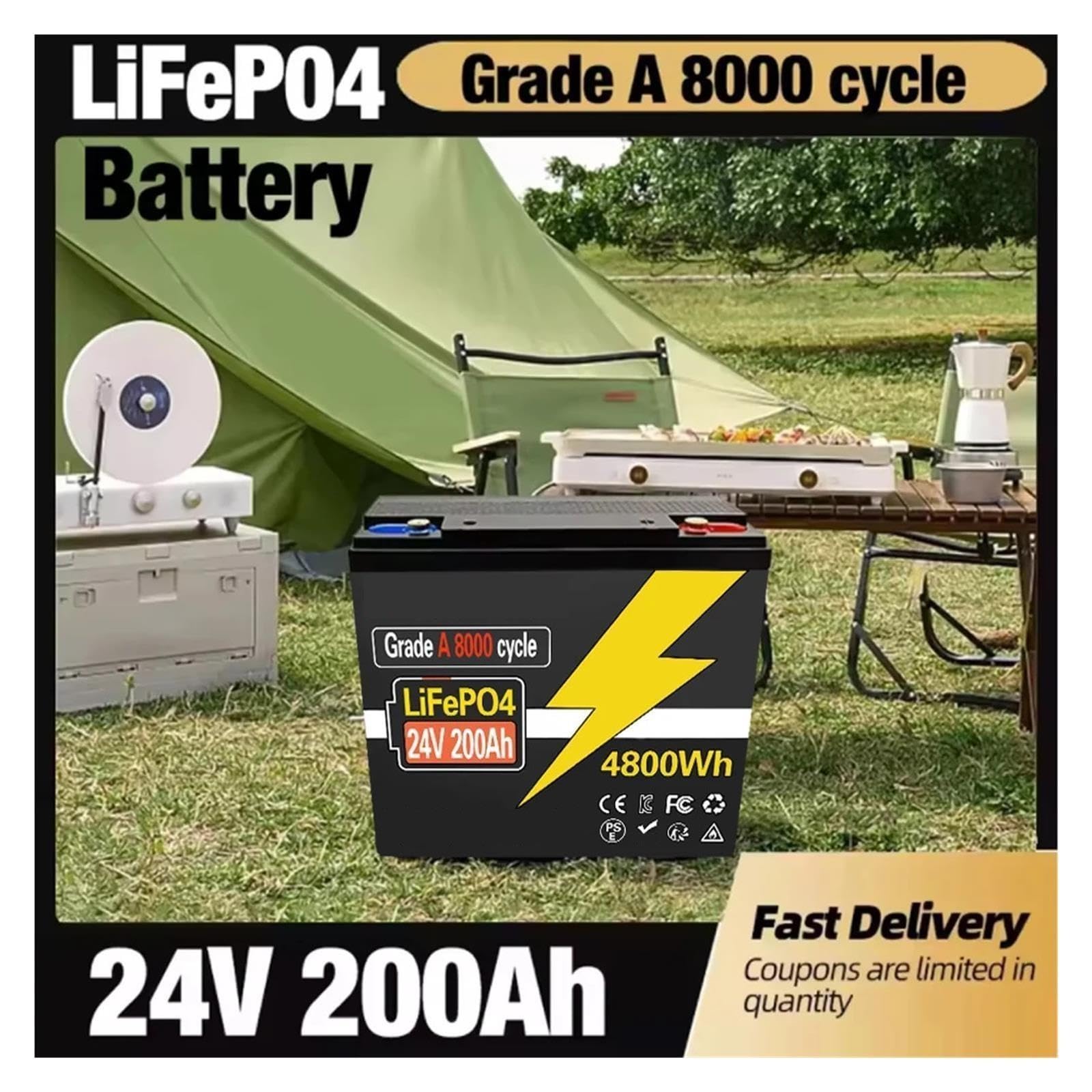 La batteria LIFEPO4 24V 32700 200AH è integrata con BMS