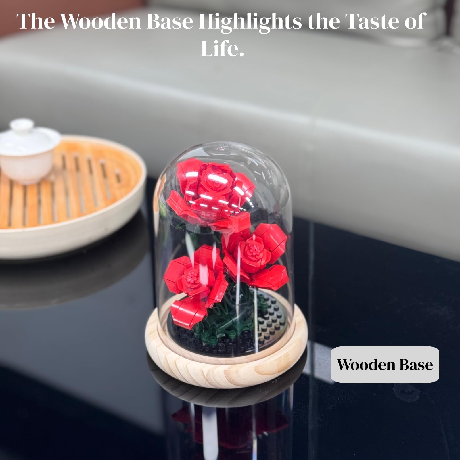 Snapklik.com : GUCHO Flower Building Block Set,Preserved Rose Bouquet ...