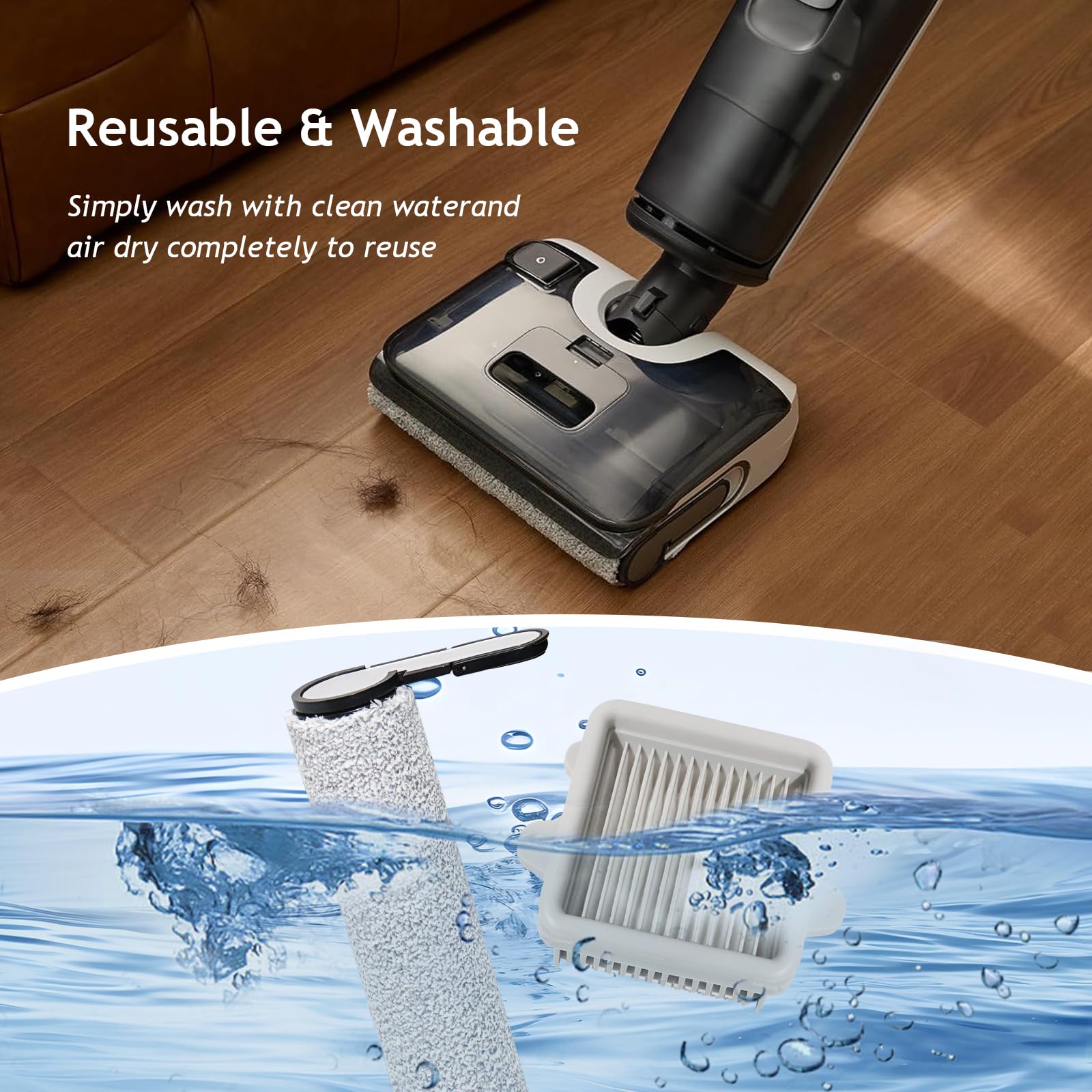 Ersatzteile Für Roborock F25 - 2 Bürstenwalzen + 2 HEPA Filter