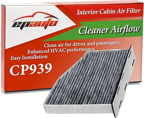 EPAuto CP939 (CUK2939) filtro de aire de cabina para Audi  Volkswagen, incluye carbón activo