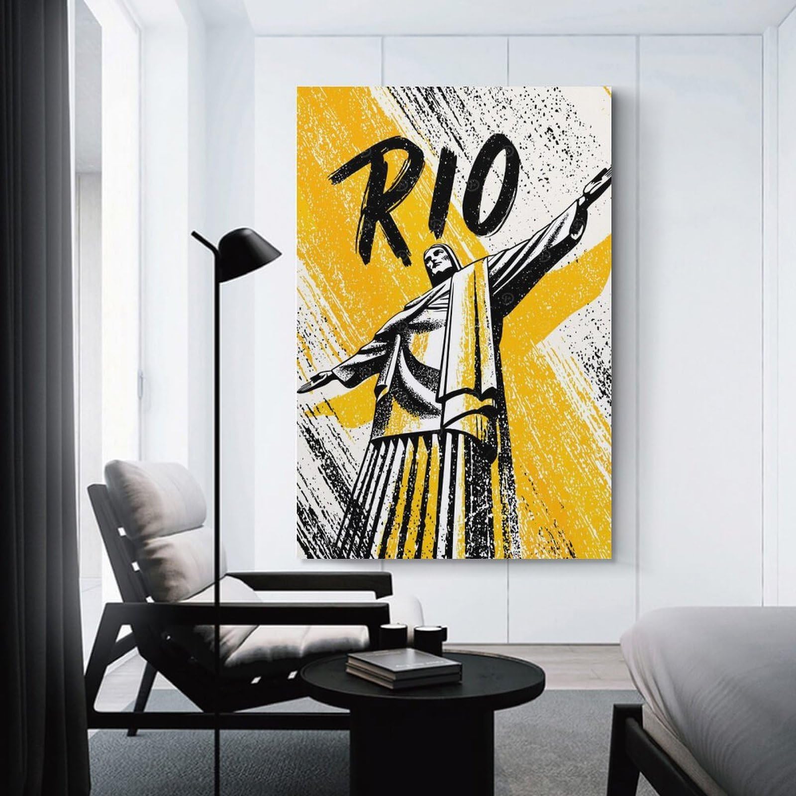 Junmoney Unframe-Style-15 Canvas Wall Decor Rio De Janeiro Travel Poster Art, 24X36inch(60X90cm), For Home Lounge, Bedroom Or Reading Nook, Eye Catching Artwork For Blank Walls