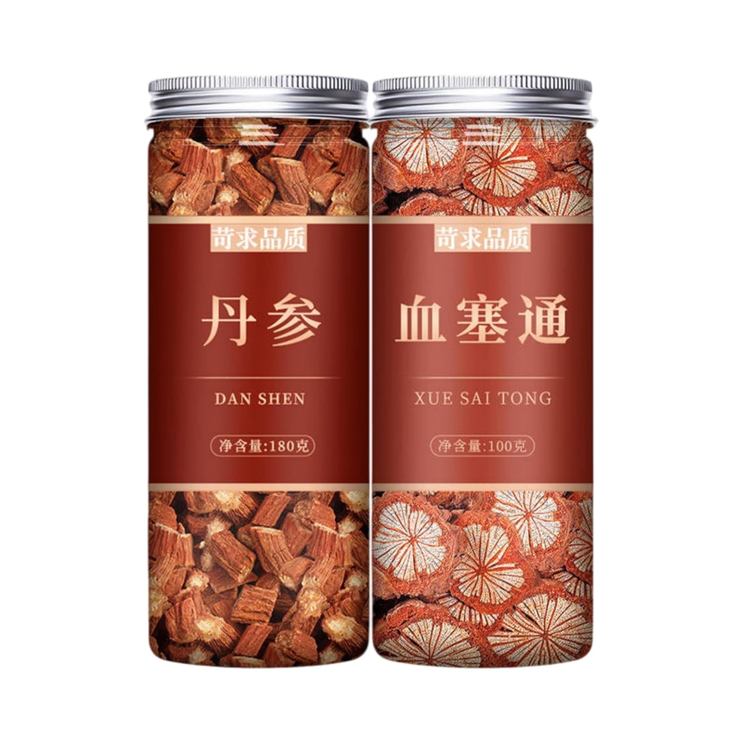 【2罐】丹叄180g 通100g Premium Natural china herbal tea Loose Leaf Tea,Chinese Tea, Sulfur Free,Flower tea,dark tea,loose tea Sweet Fresh