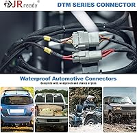 Vista 3 de JRready ST6331 Kit de conectores Deutsch, conectores DTM impermeables de 2, 3, 4, 6, 8, 12 pines, tamaño 20 contactos estampados (16-22 AWG)