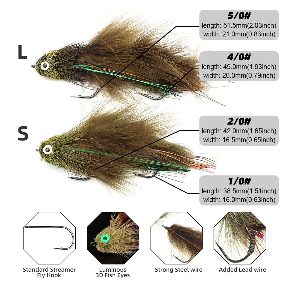 20-teiliges Fliegenfischen-Fliegen-Set, verschiedene Trocken- und Nassfliegen mit Angelbox für Süßwasser, Salzwasser, Forelle, Barsch, Lachs