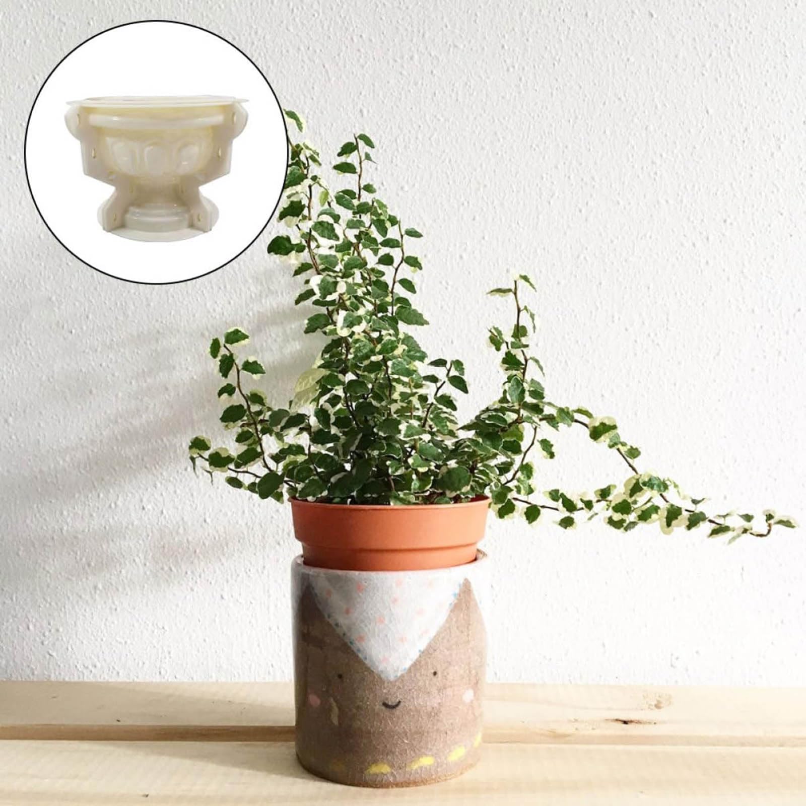 Jardinière en Plastique et béton, Moule de Pot de Fleurs, décor