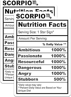 (2 Pack) Scorpio Zodiac Magnets - Horoscope Sign Decor - Astrology Lover Present - 5" On Longest Side - Premium Magnet - for Cars, Refrigerators, Toolboxes, Lockers - Made in USA - MAG14066