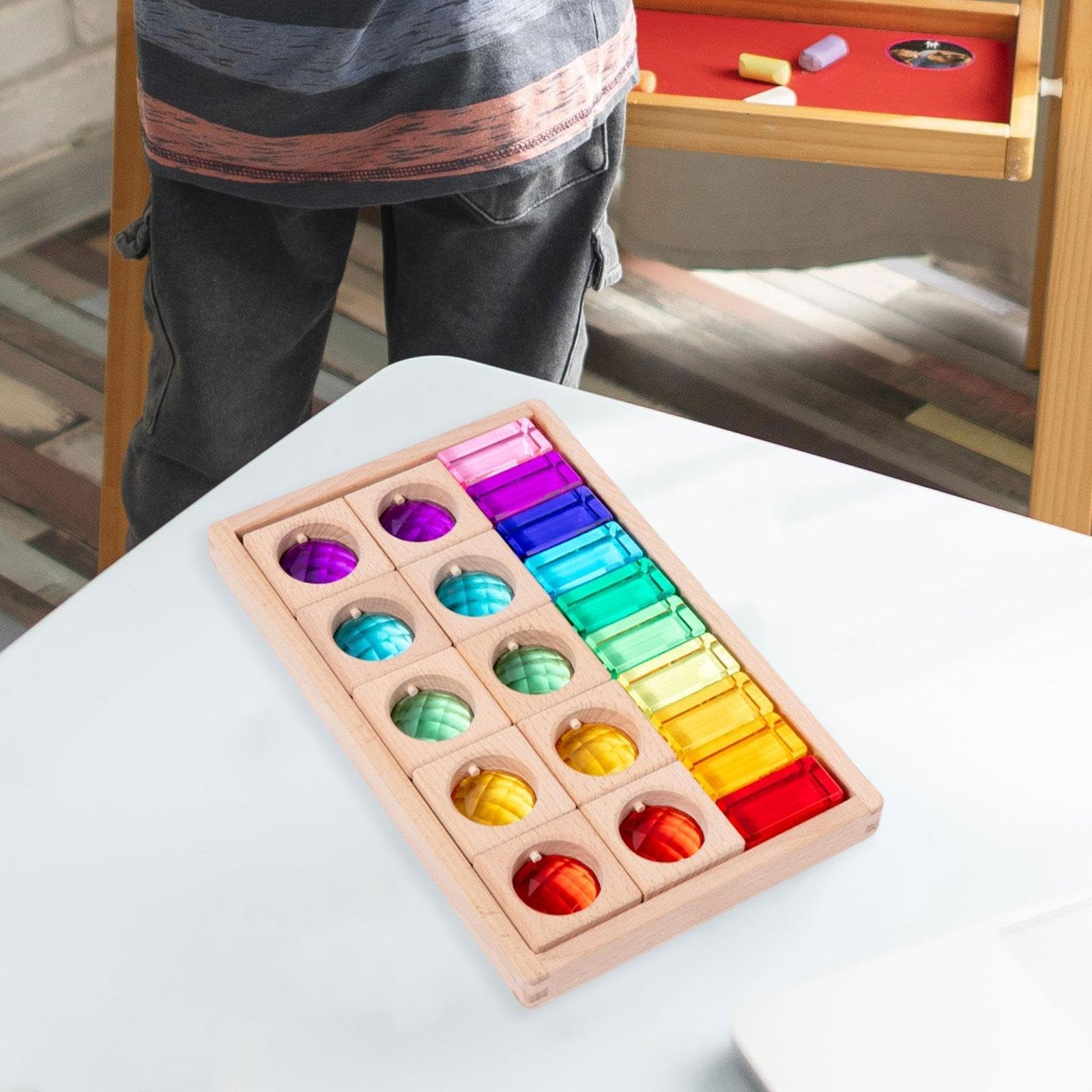 Gioco di Impilamento Dei Cubi, Gioco di Apprendimento Dei Colori, Apprendimento Precoce, Regali di Natale, Allenamento Sensoriale, Blocchi