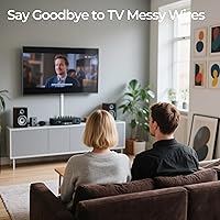 Vista 9 de Kit de ocultador de cable de 113.4", cubiertas de cable para 2-4 cables en la pared, cubiertas de cable autoadhesivas para ocultar cables