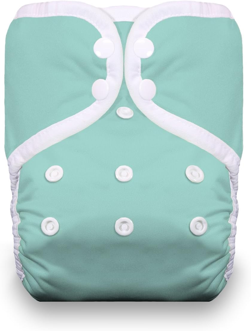 One Size Pocket Diaper Snap, Aqua