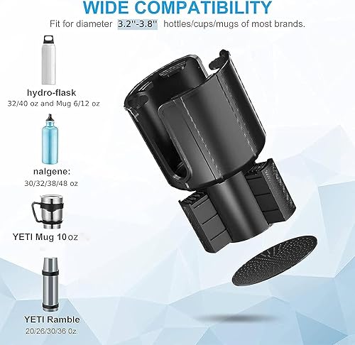 Miniatura 4 de Adaptador de expansor para portavasos de automóvil, base ajustable, compatible con Yeti de 20/26/30 onzas Hydro Flasks grandes, 32/40 onzas, se