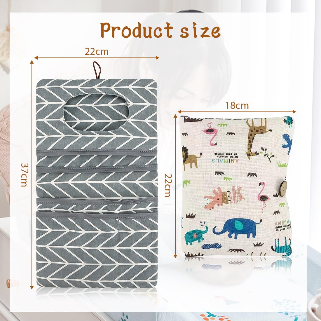 Bolsa Porta Pañales Y Toallitas 2 En 1, Pequeña Pañalera Bebe, Organizador Impermeable, Bolsa Para Viaje, Ideal Para Mama