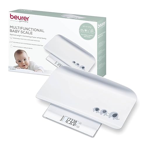 Miniatura 9 de Balanza digital de bebé con cómoda plataforma curva, de Beurer