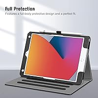 Vista 8 de Fintie - Funda para iPad de 9ª / 8ª / 7ª generación (2021/2020/2019) de 10.2 pulgadas - [Protección de esquinas] Funda con soporte de visualización
