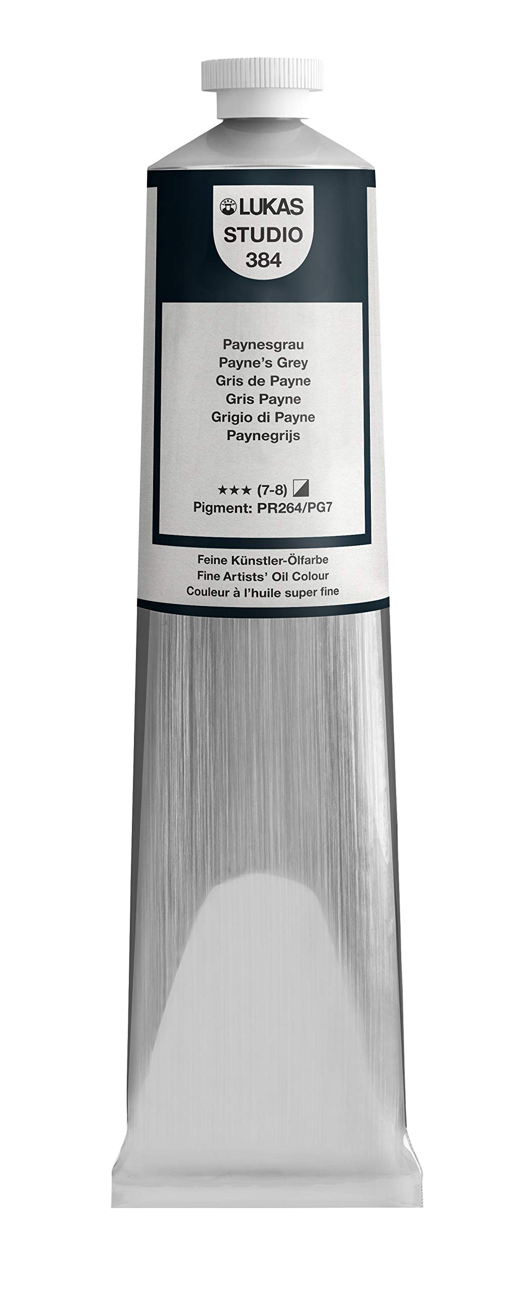 Lukas Studio Artist Oil Color Paints - High-pigment oil paint made with natural binder for artist, painting, & more! - [Payne's Grey - 200 mL]