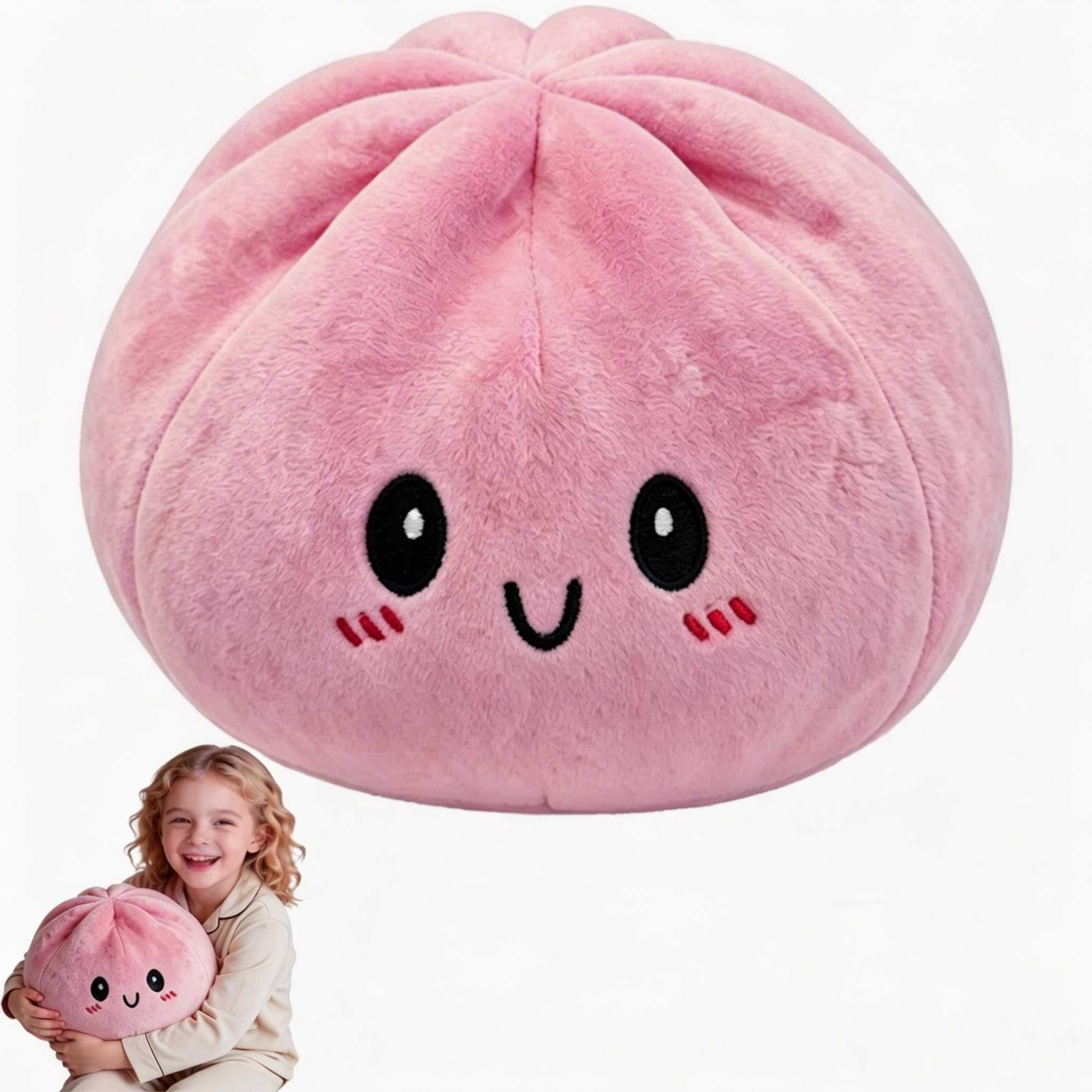 Giant Dumpling Squeeze Toy, Slow Rebound Plush Pillow for Kids Adults