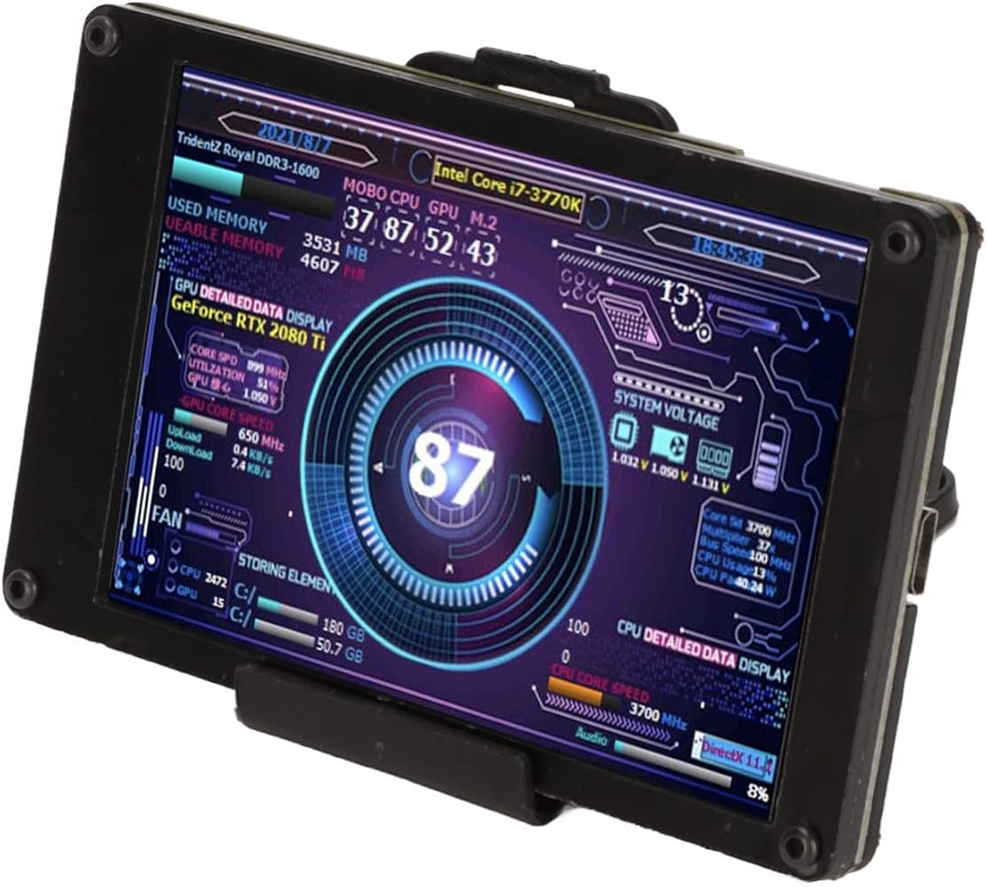 Amazon.co.jp: PC温度表示画面 インチ PC ケースモニター IPS USB