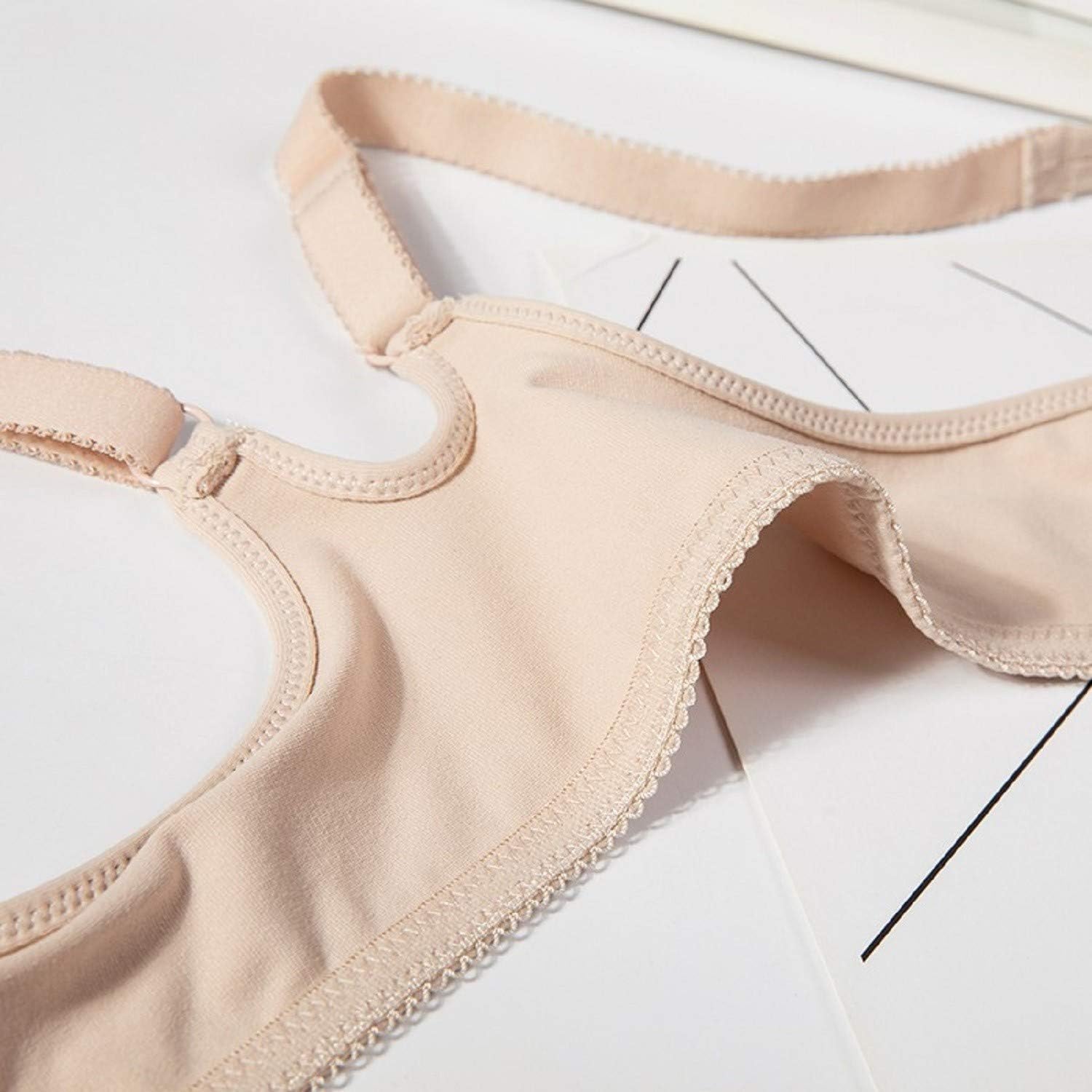 CALVENA Racerback Front Closure Bra for Women Plus Size Seamless Unlined Underwire T-Shirts Bra - Image 6