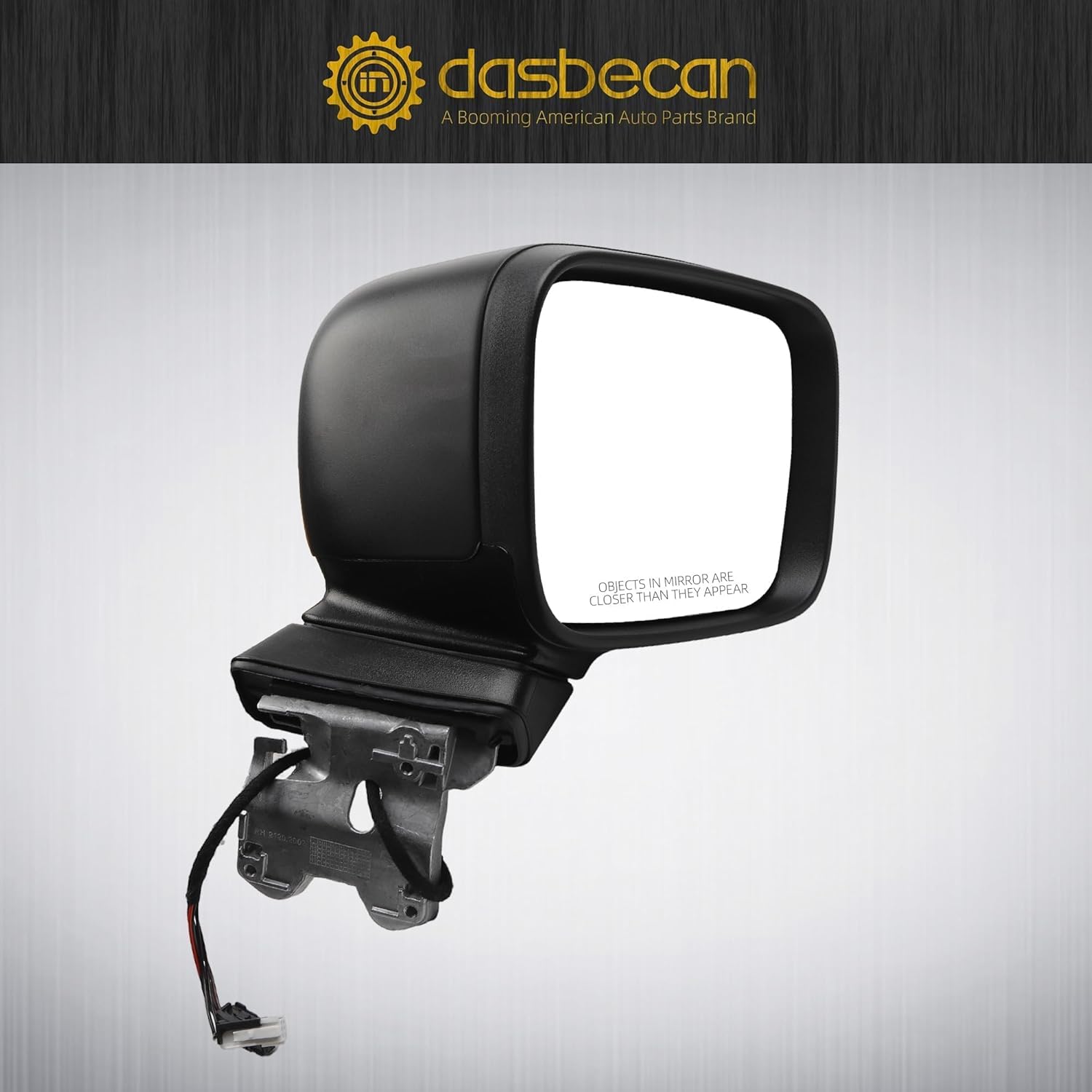 Dasbecan Passenger Side Door Mirror Compatible with 2015-2023 Jeep Renegade Heated Manual Fold Power Glass Temperature Sensor Right Mirror Replaces# 5VY85LXHAA (5+2Pins）