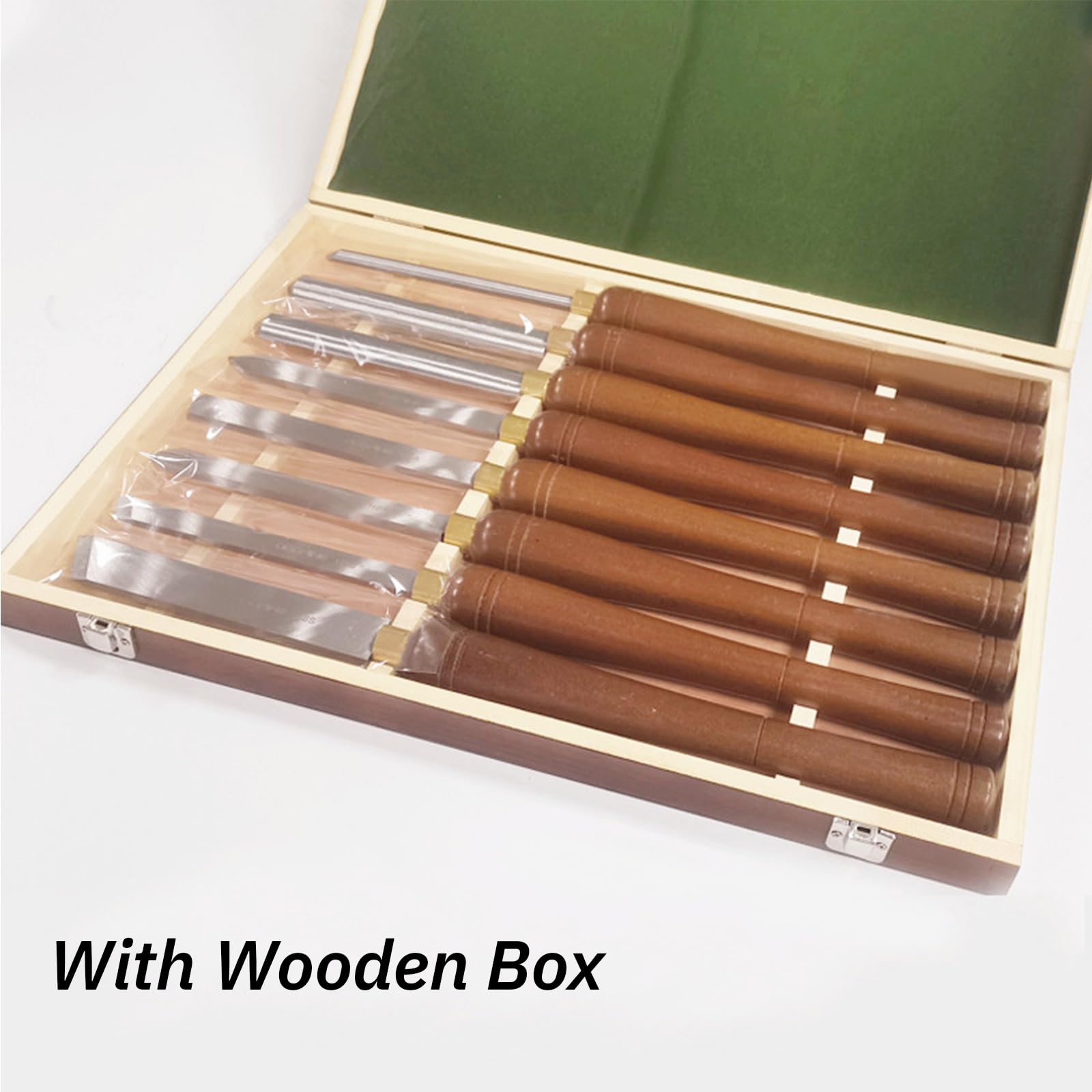 Gubias Para Torno De Madera, 8 Piezas Herramientas Para Tornear Madera, Cinceles Para Madera Para Tallar Madera Principiantes Con Caja De Almacenamiento