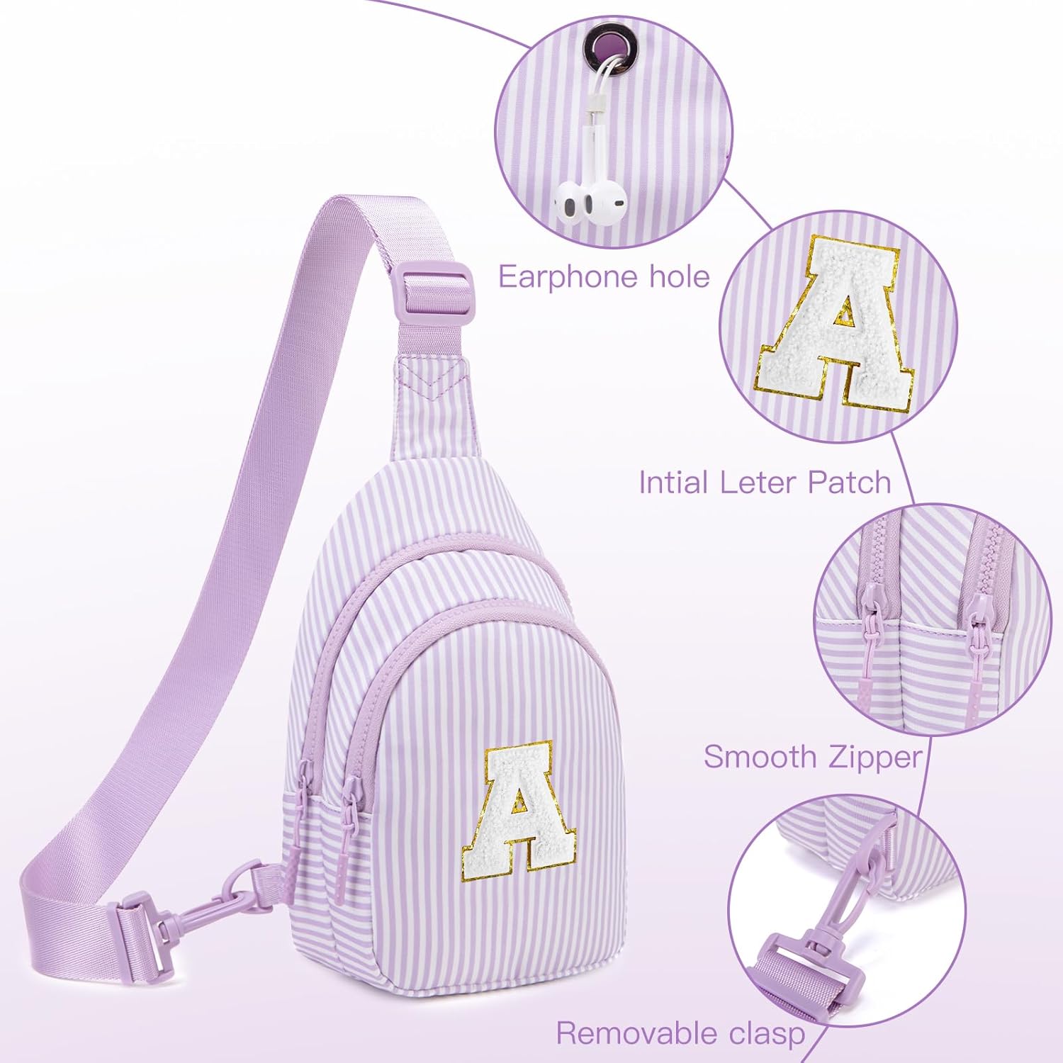 Gifts for 8 9 10 11 12 Year Old Girls Sling Bag Crossbody Bags Fanny Pack for Teen Girls Personalized Gifts for Women - Image 5