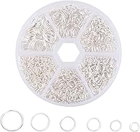 Vista 11 de 300 anillos de acero inoxidable 304 de calibre 18 de 0.394 in para suministros de fabricación de joyas