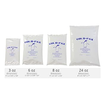 Amazon.com: 2 Pack - Cold Ice Pack Replacements - 3 oz Long