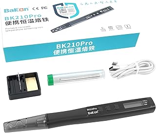 BK210 PRO Portable Soldering Iron 40W Adjustable Constant Temperature Auto Sleep PCB Repair Tools PD QC Fast-Charge Protocol(BK210 Pro)