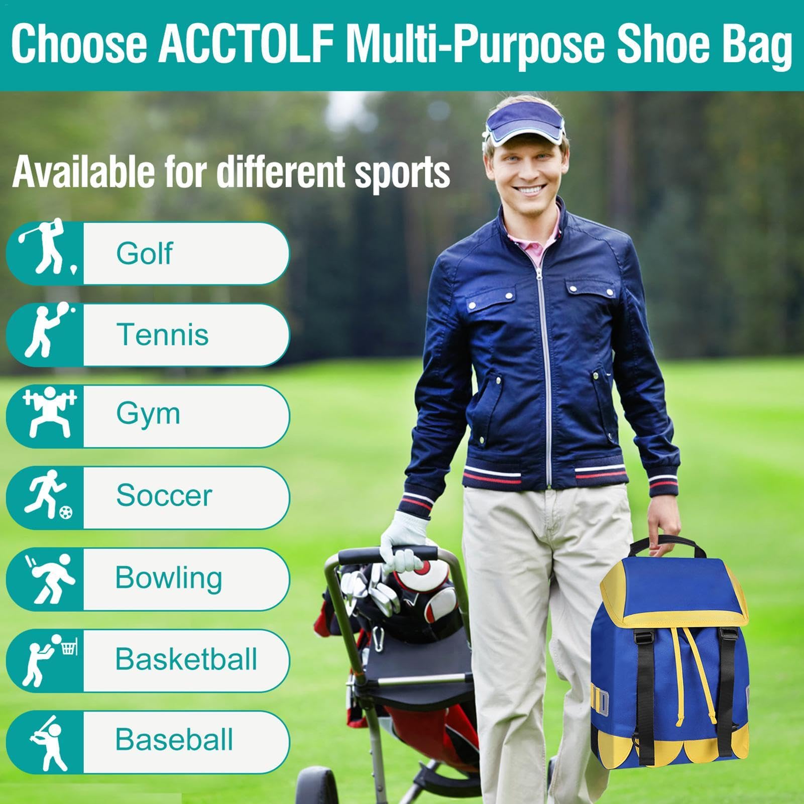 Borsa per scarpe da calcio, borsa per trasporto di scarpe Carrier per | Sport Sneaker Case, conservando da golf per tennis, basket, scarpe da baseball