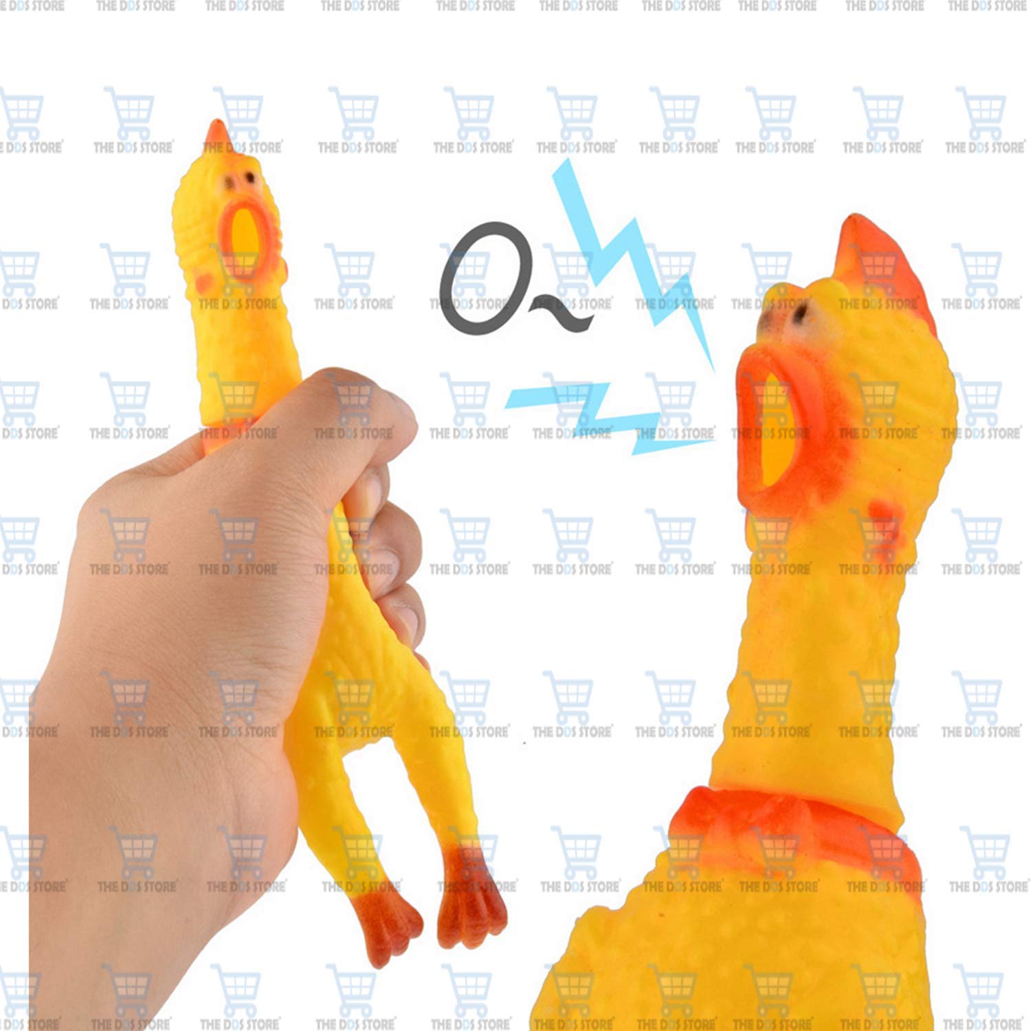 THE DDS STORE 12" Rubber Screaming Chicken Toy for Pets – Super Durable & Funny Squeaky Chicken Dog Chew Toy - Silly Squeezing & Squawking Novelty Gift Idea – Vibrant Colors & Wacky Design (B08374KG2Y) Amazon Price History, Amazon Price Tracker