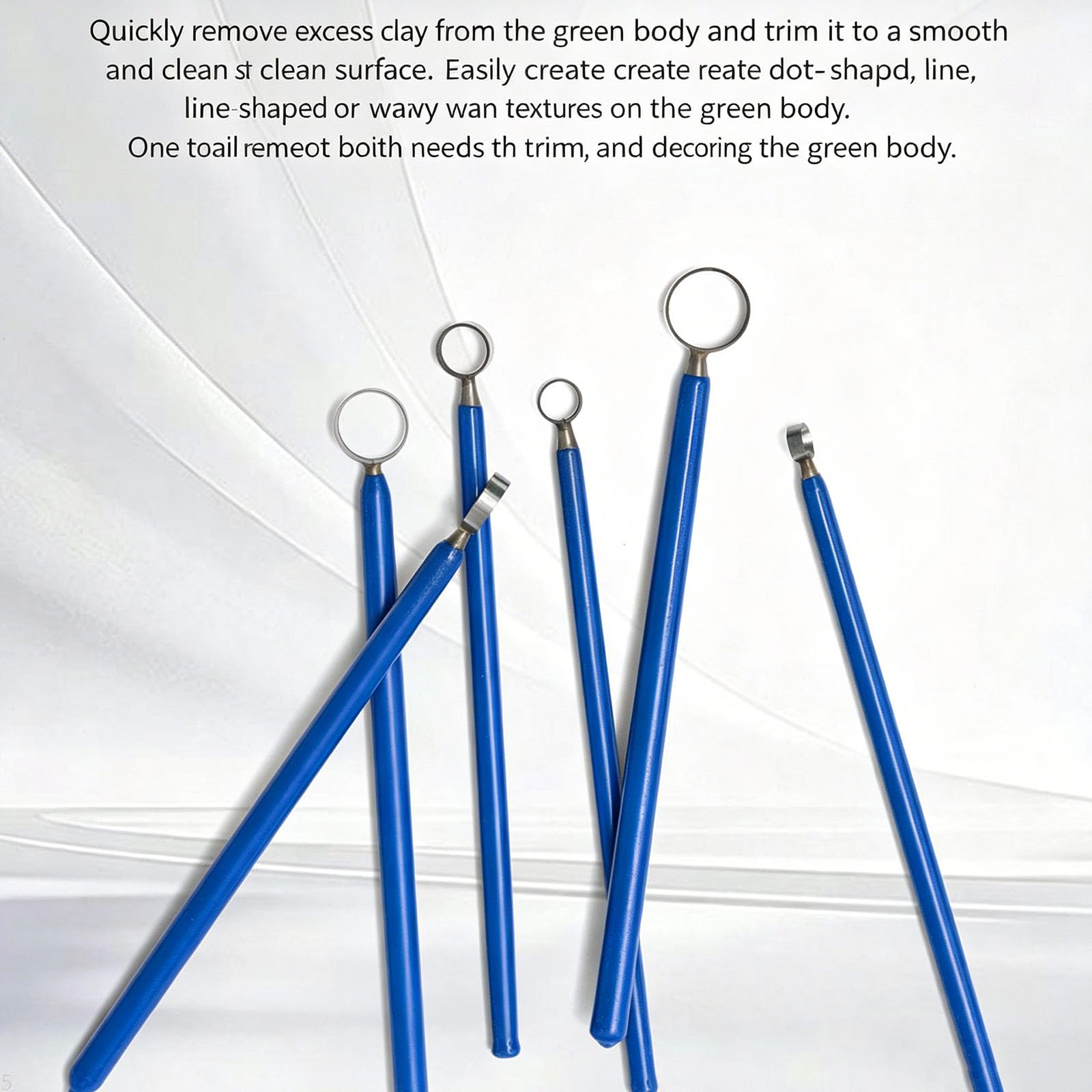 Juego De 6 Herramientas De Acero De Tungsteno para Modelar Arcilla Y Cerámica, con Mango De Goma Suave. Tamaños: 7.5, 9.5, 11.5, 13.5, 15.5 Y 17.5 Mm. Ideales para Cerámica, Polímero Y Cera.
