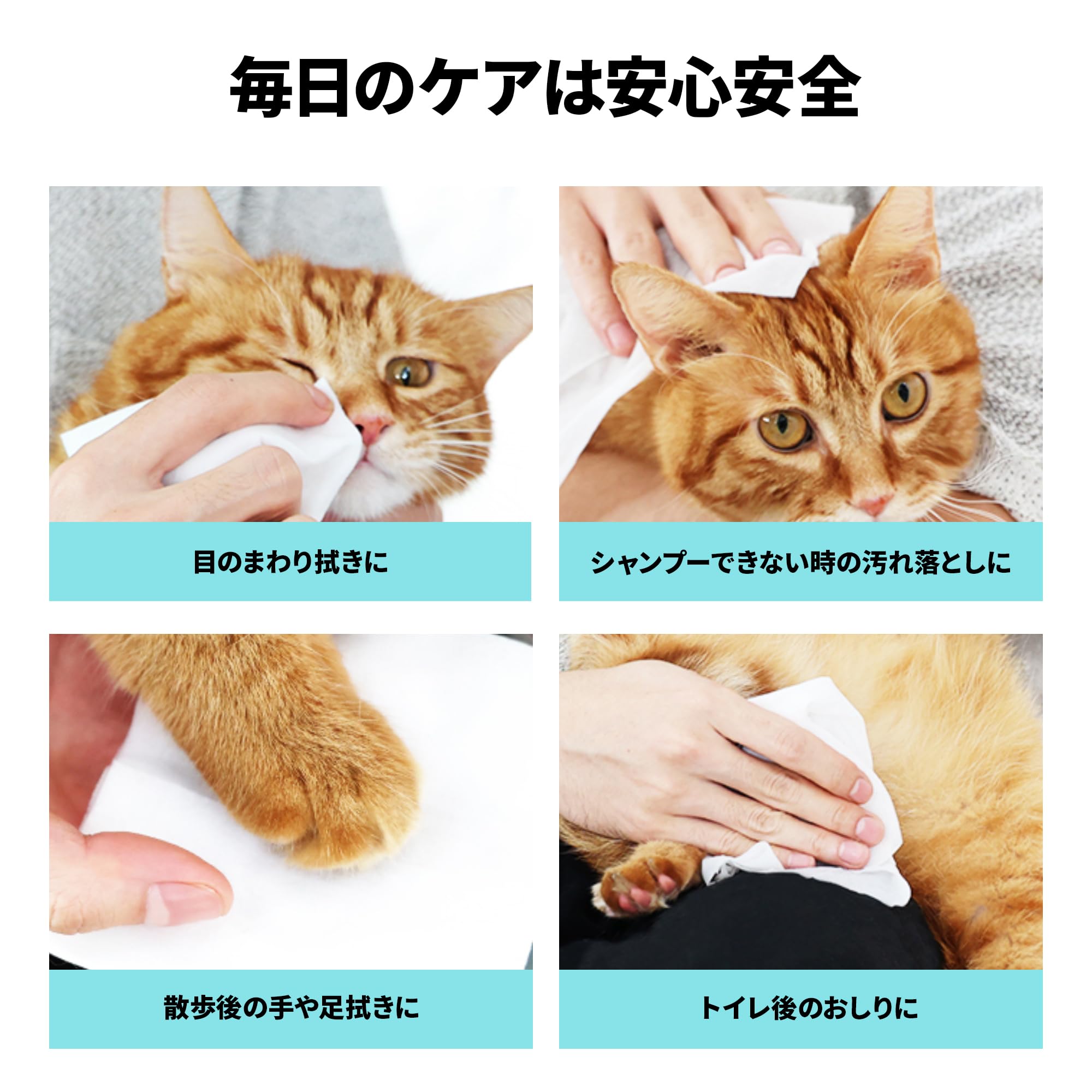 Amazon | All For Paws ペット ウェットティッシュ ノンアルコール 100