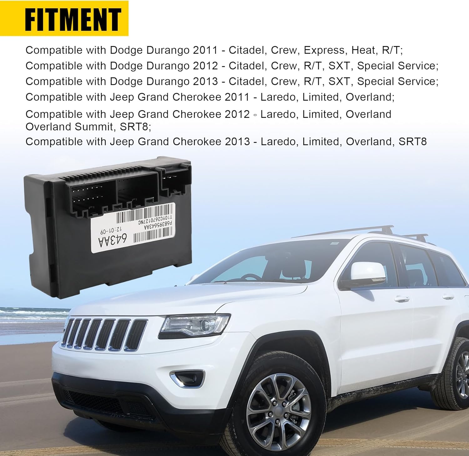 Transfer Case Control Module Compatible with Dodge Durango Replacement for Jeep Grand Cherokee 2011 2012 2013 2014 2015 (2011-2013)