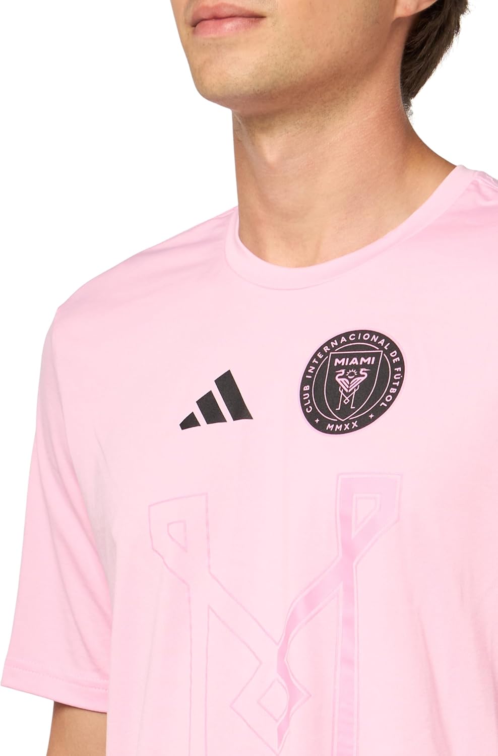 Adidas Mens Inter Miami Cf Pre-Game Short Sleeve T-Shirt