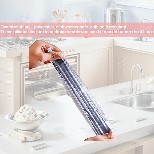 Miniatura 4 de 6 tapas de repuesto de silicona de 4 pulgadas para cuencos de vidrio Pyrex 7202-PC de 1 taza, natillas de vidrio de ancla, tapas de silicona para