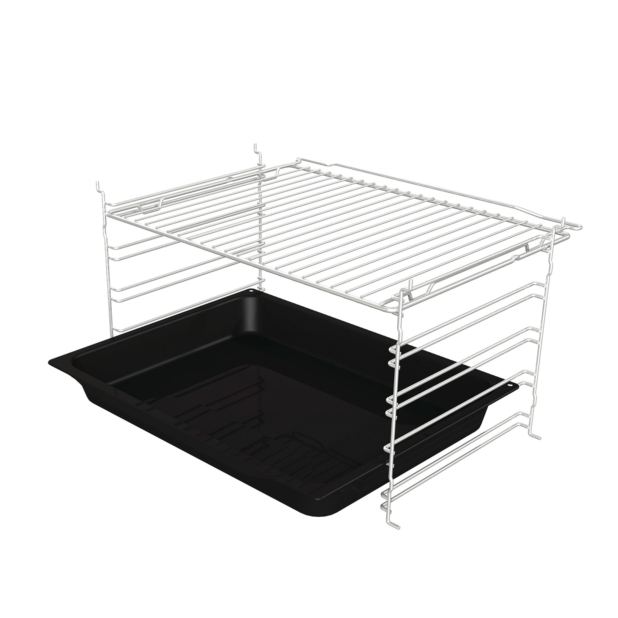 Hisense BI64211PX Horno Multifunción Pirolítico + Función Freidora de Aire sin Aceite, Gran Capacidad 77L,Cocción Simultanea 5 Niveles, ventilador XXL, Pizza mode 300º, Puertas removibles Inox