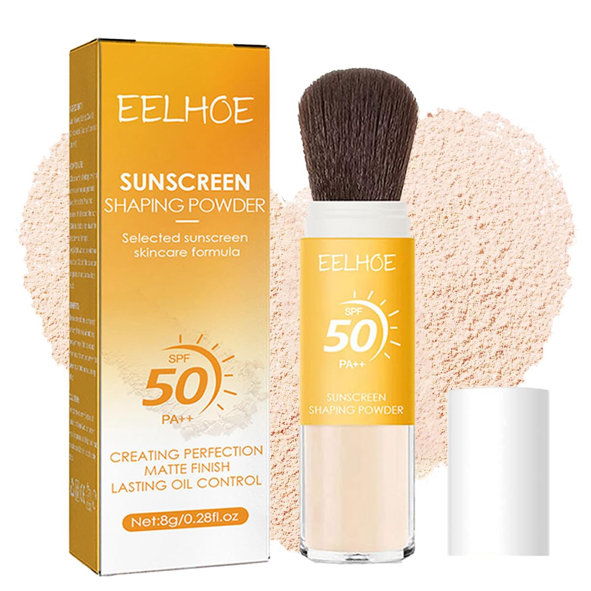 Baorder Mineral Sunscreen Setting Powder SPF 50 PA Sunscreen Control Oil Natural Matt Finish Lasting Lightweight Breathable Setting
