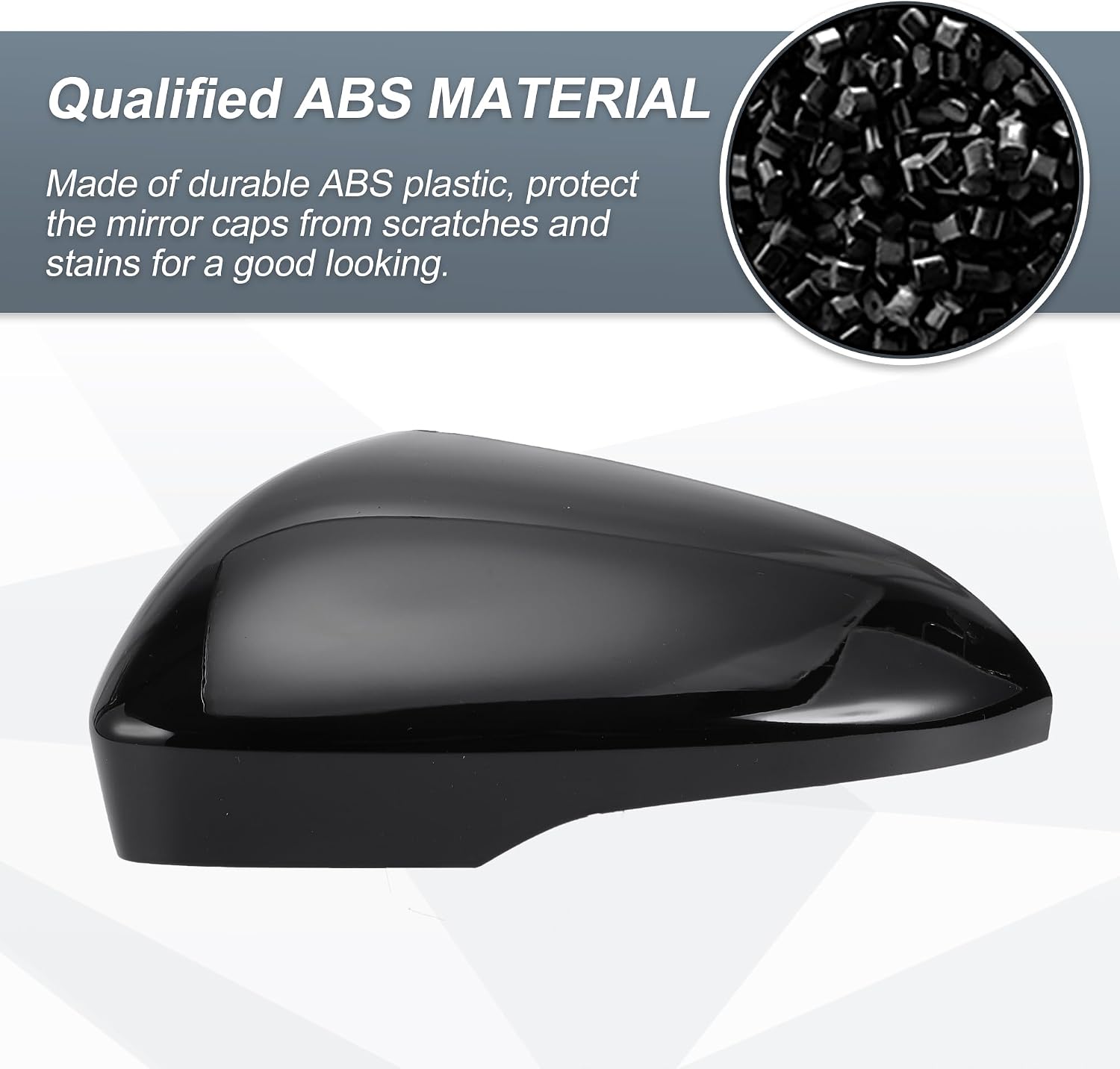 X AUTOHAUX Car Rear View Left Driver Side Mirror Cover Cap Replacement Gloss Black for Ford Fusion 2013-2019 Fits W/Turn Signal Models Mirror Guard Covers Exterior Decoration Trims