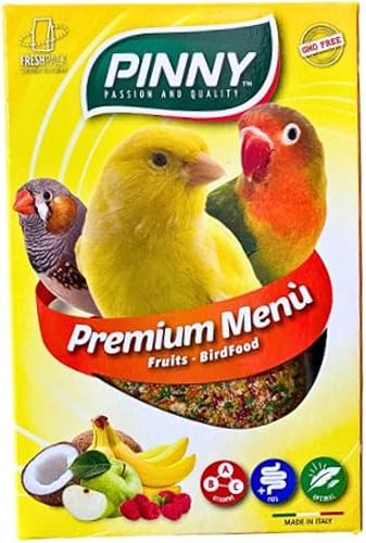 GLOBAL LUXURY MANAGEMENT Pinny Premium Menu es un alimento recomendado para pinzones, canarios, pájaro amante, periquitos, aves exóticas y loros