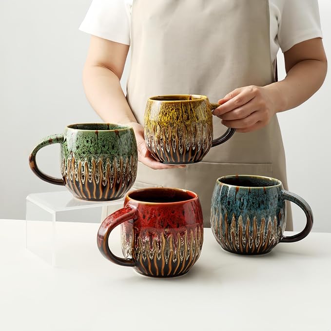 Taza de café de 20 oz con diseño único de cerámica, apta para microondas y lavavajillas miniatura 3