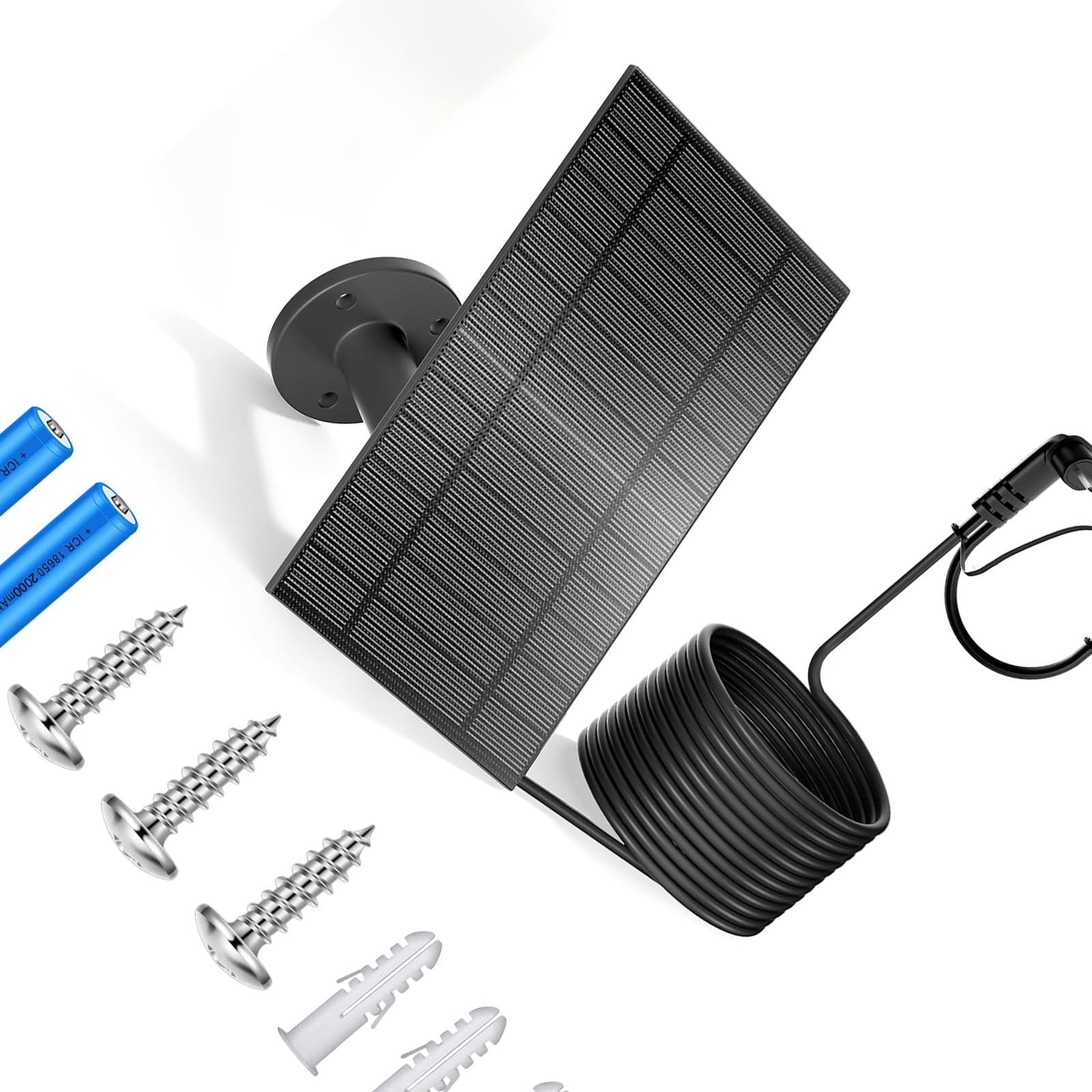 Elnwnnkc Multicolor Smart Photovoltaic Power Structure For Garden Security Cameras Highlighting 4000Mah Integrated Battery And Continuous Action Camera Photovoltaic Power