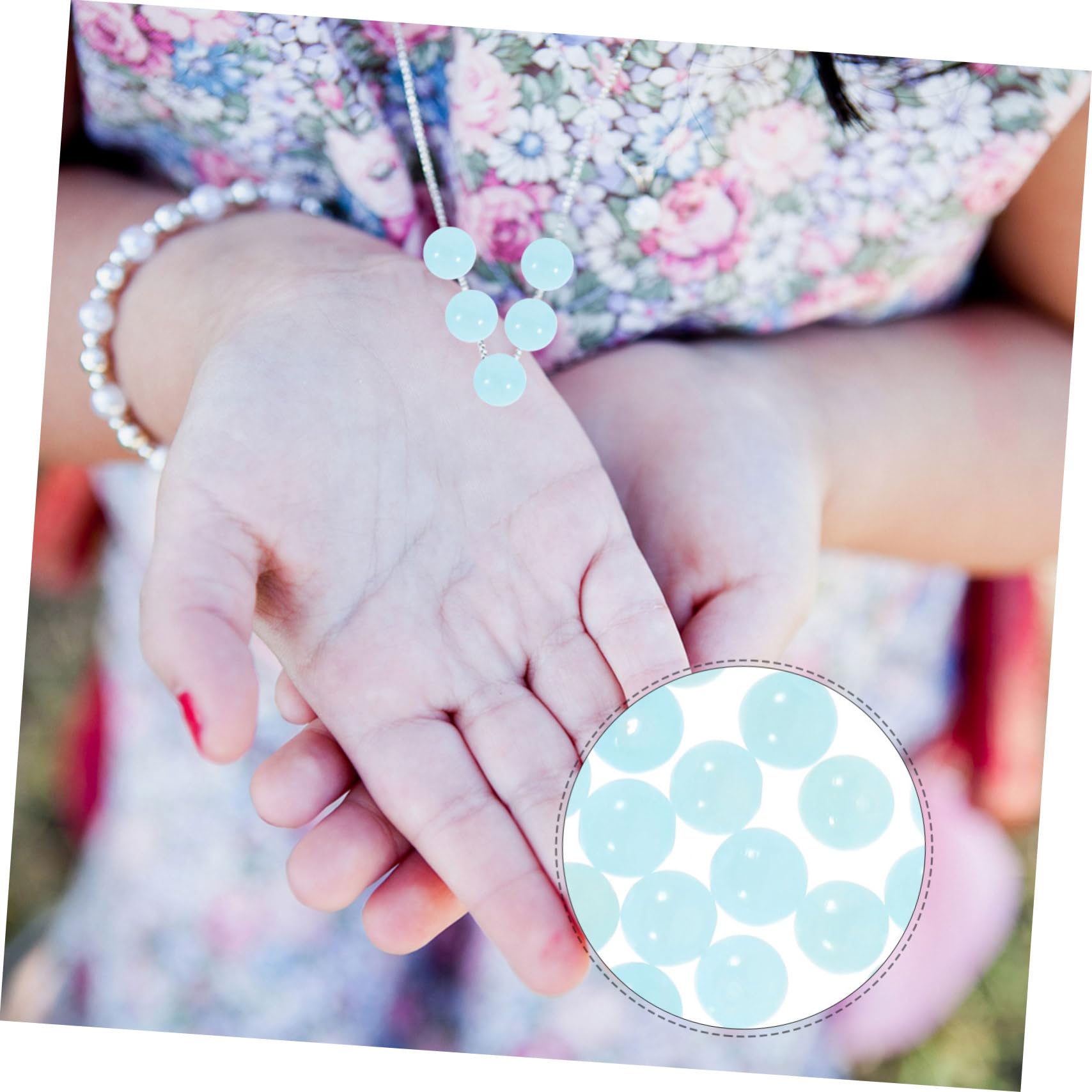 Lurrose 900 Stück Glasperlen für Schmuckherstellung Blaue Runde Spacer-perlen mit Großem Loch DIY Schmuckzubehör für Halsketten und Armbänder für Bastelprojekte und Großpackung