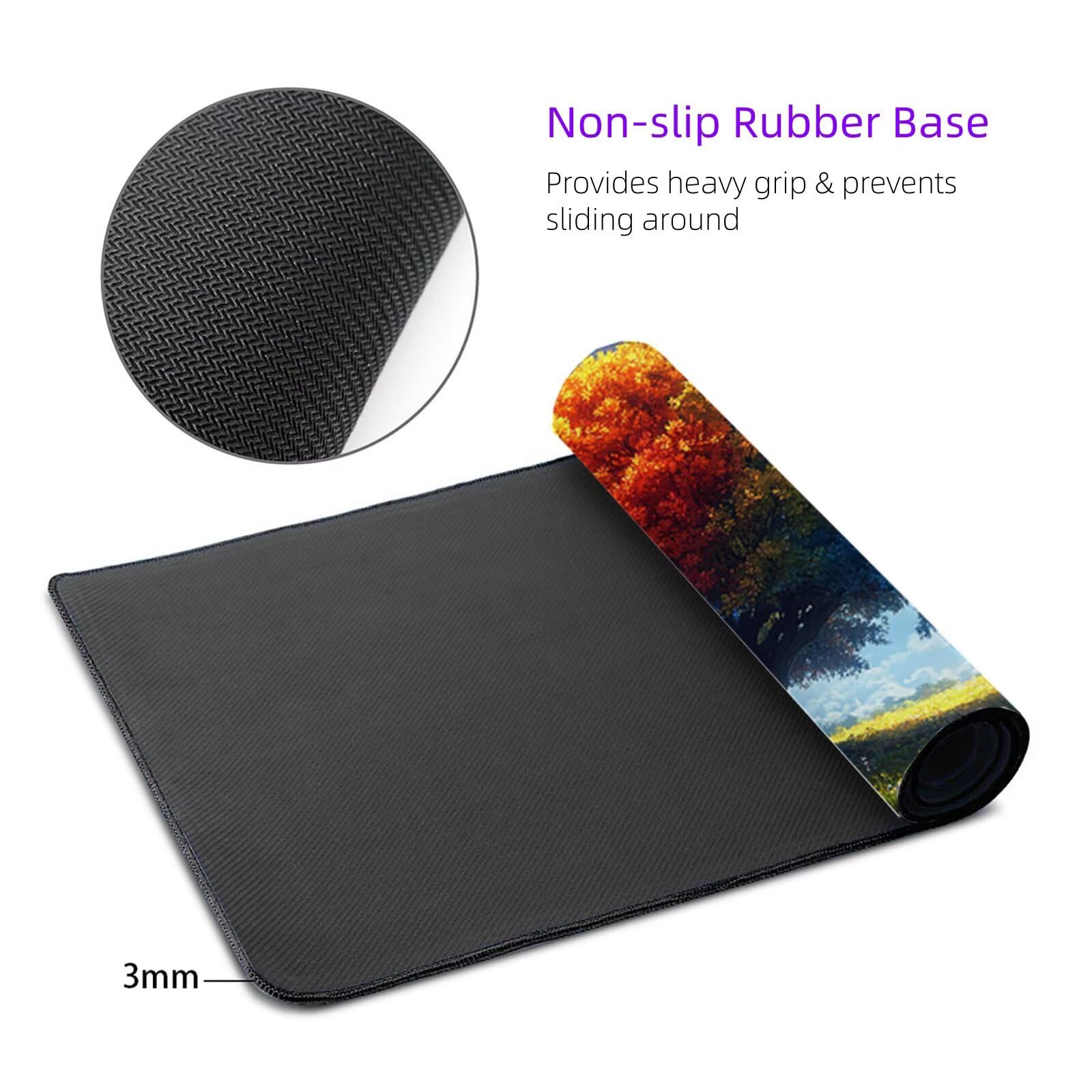 Alfombrilla Ratón Color Alfombrilla Escritorio Árbol Mouse Pad Gaming Duradera, Mouse Pad Grande Gaming Mejora Precisión y La Velocidad, Antideslizante Desk Mat para PC, Oficina 1600x800x3mm Y2-391