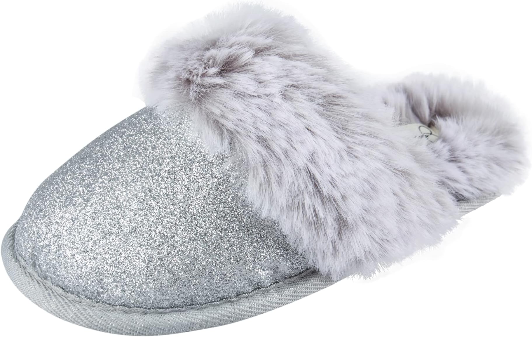 Girls Comfy Slippers - Cute Faux Fur Slip-on Shoes Memory Foam House Slipper