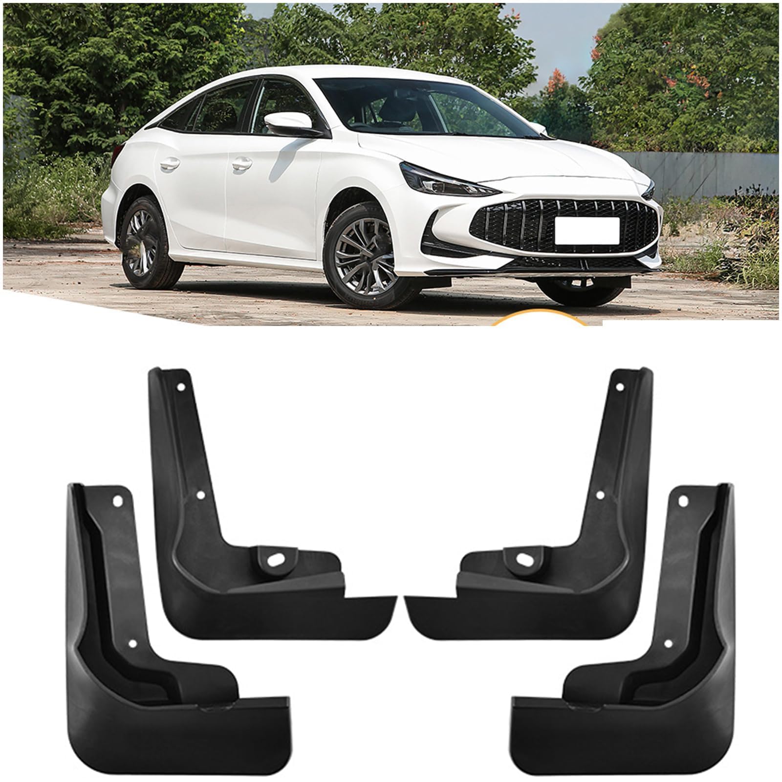NYSLDSCO 4Pcs Premium Mud Flaps for MG 5 2025 Front and Rear Splash Guards Durable Mudguards Protection Against Road Debris