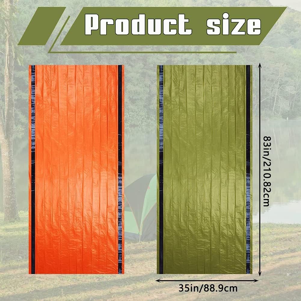 8 Pack Emergency Sleeping Bag Thermal Survival Sleeping Bag Waterproof for Outdoor Camping Hiking Adventure