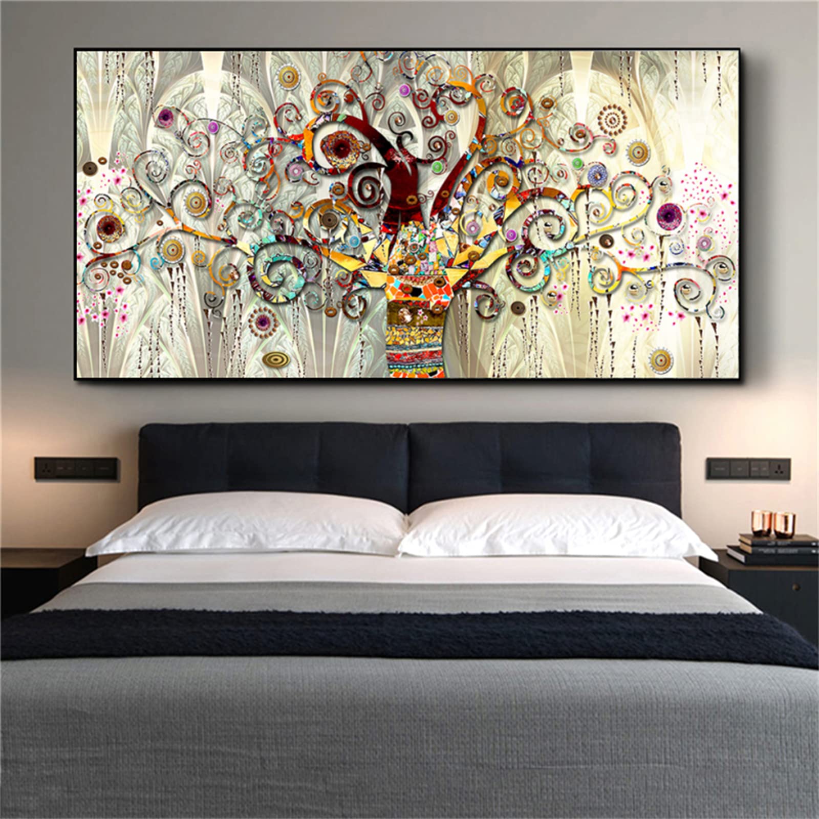 5D Peinture Diamant Strass 40x120cm Kit Complet Arbre Abstrait Point de Croix